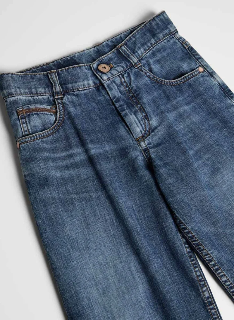 Деним с монили Brunello Cucinelli Kids 6 — снимка 3