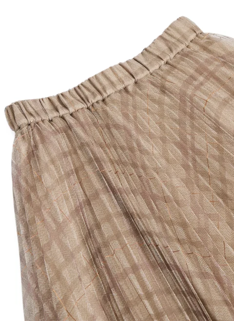 Карирана пола с тюл Brunello Cucinelli Kids 8-10 — снимка 3