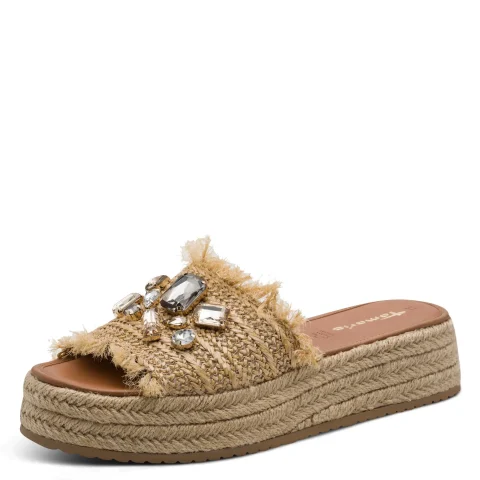 Дамски Чехли На Платформа TAMARIS – 1-27214-46-400 BEIGE — снимка 3
