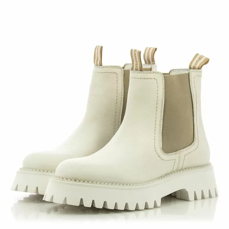 Дамски Равни Боти ARA – 12-56710-09 CREAM — снимка 3