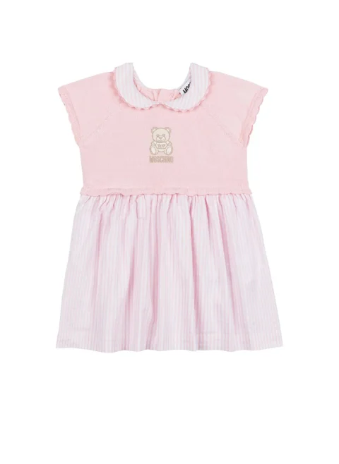 Рокля с бродерия Moschino Kids