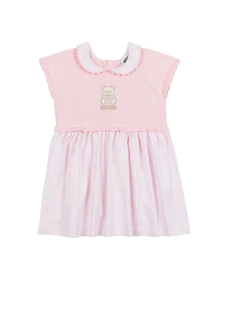Рокля с бродерия Moschino Kids