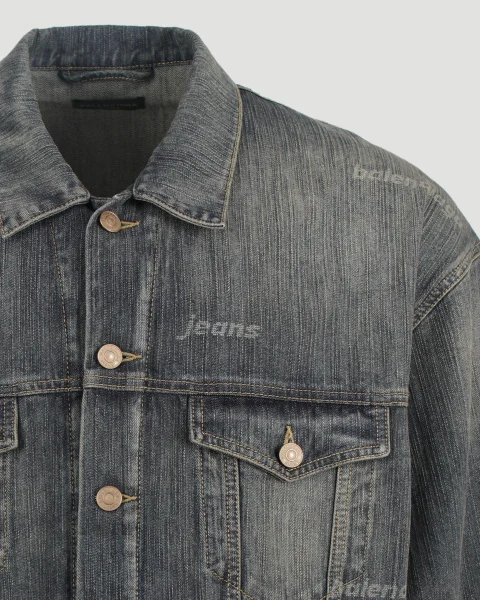 Logo Detailed Button-Up Denim Jacket — снимка 3