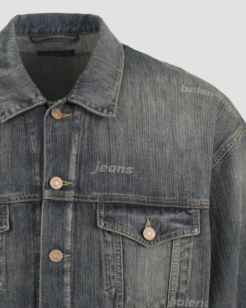 Logo Detailed Button-Up Denim Jacket — снимка 3