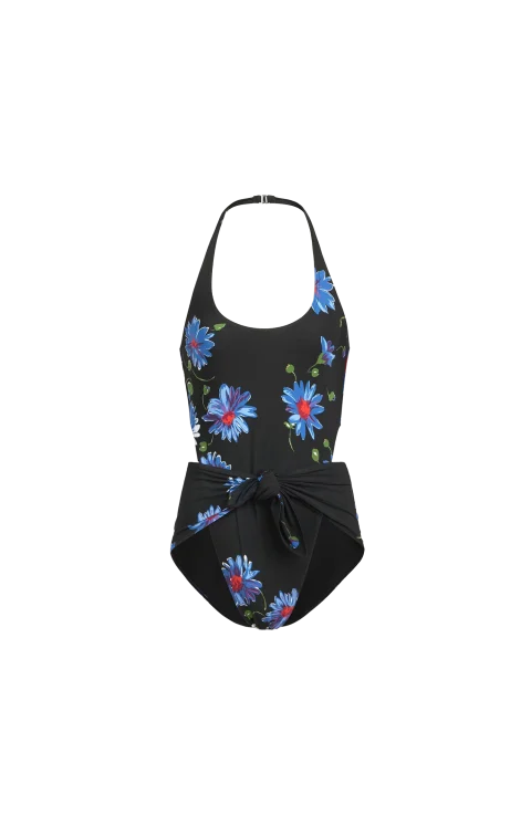 Alaïa Flower Print Knot Swimsuit