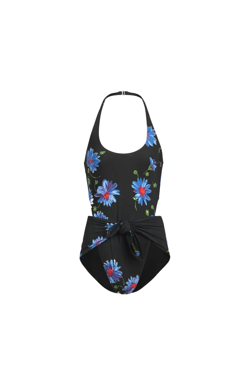 Alaïa Flower Print Knot Swimsuit