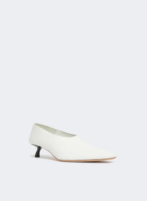 Обувки на ток от естествена кожа Sportmax Spsmadia — снимка 2