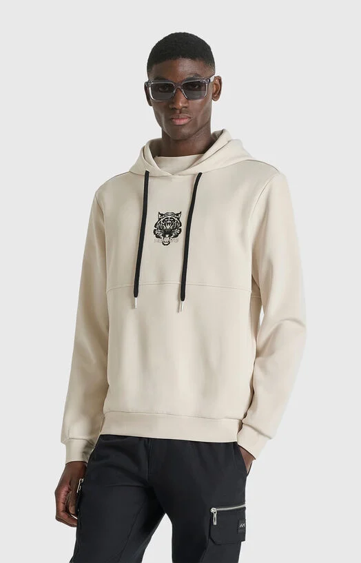 Суитшърт с качулка и лого детайл