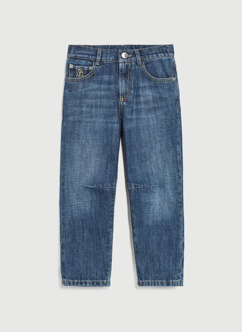 Деним 'Vintage look' Brunello Cucinelli Kids 8-10