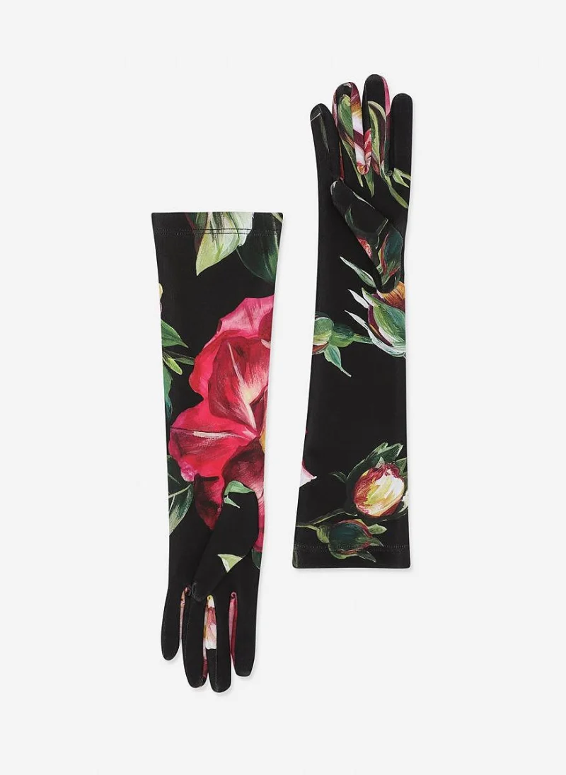 Ръкавици с флорален принт Dolce&Gabbana — снимка 3