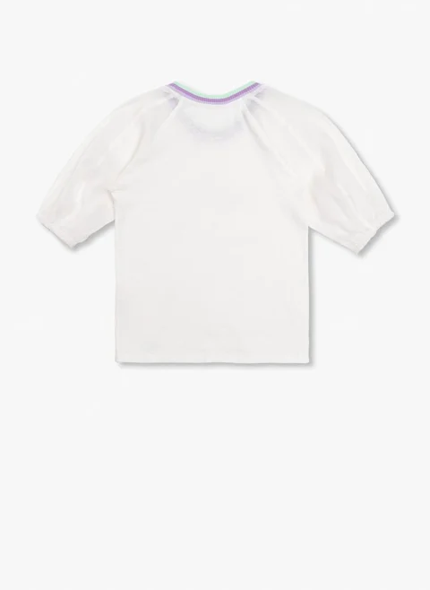 Тишърт с апликирано лого Zimmermann Kids — снимка 3