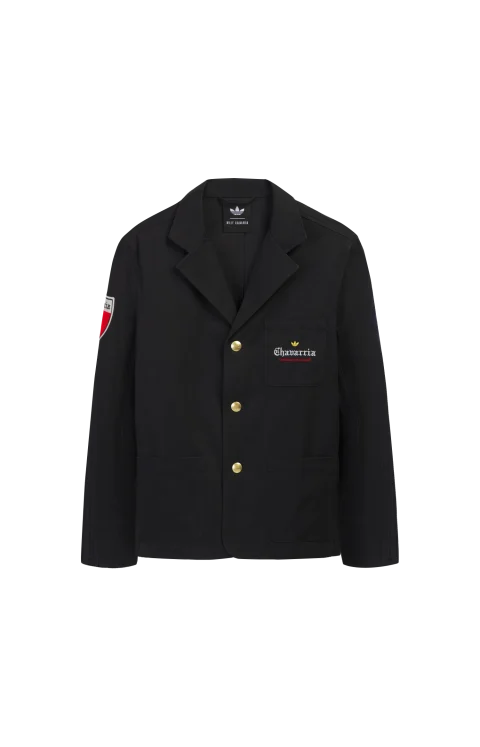 Players Twill Blazer Jacket in Black