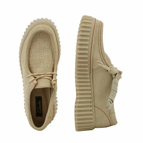 Дамски Ежедневни CLARKS – 26181191 TORHILL BEE ECRU SUEDE — снимка 4