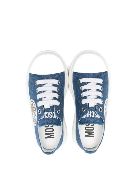 Кецове от деним Moschino Kids — снимка 2