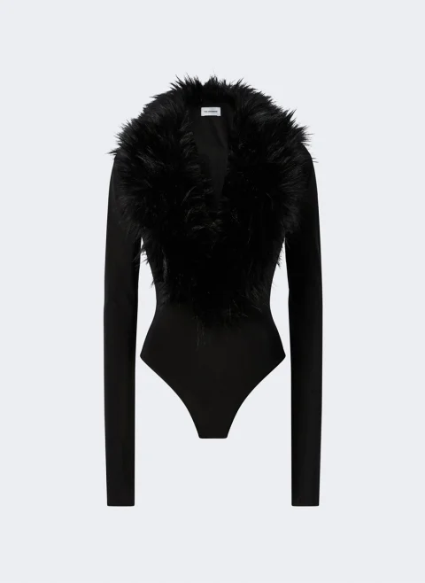 Боди с 'faux fur' детайл 'Skyla' The Andamane — снимка 4