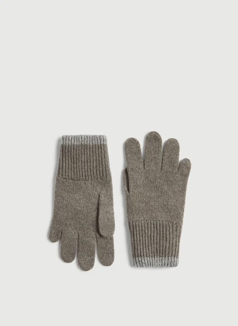 Ръкавици от 100% кашмир Brunello Cucinelli Kids M — снимка 7