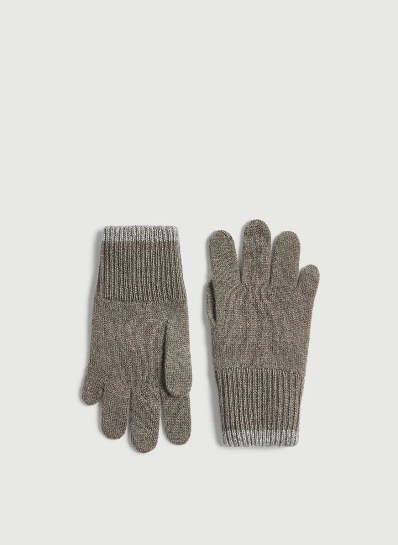 Ръкавици от 100% кашмир Brunello Cucinelli Kids M — снимка 7