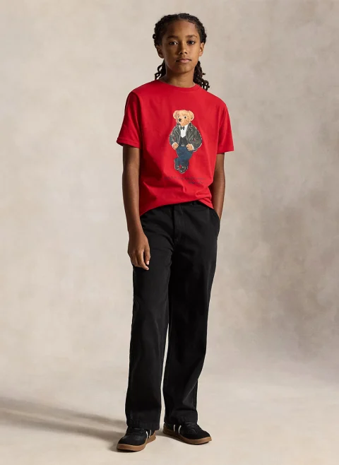 Тишърт с принт 'Polo Bear' Ralph Lauren Kids 7-14 — снимка 2