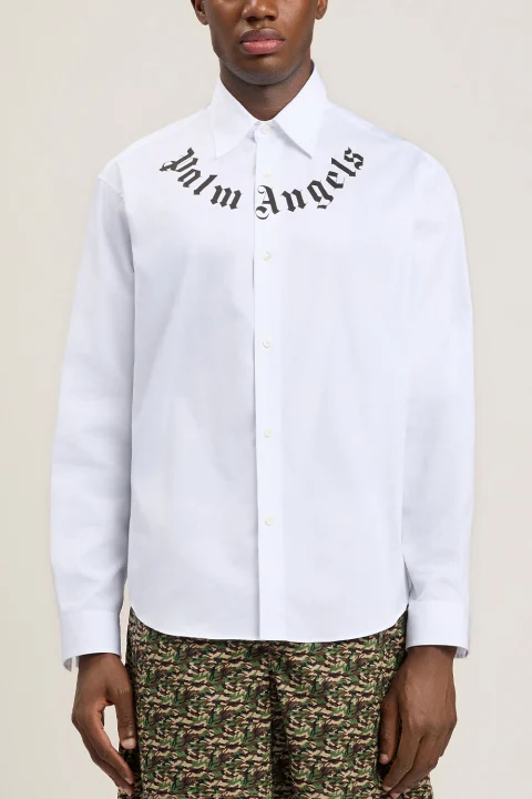 Риза Neck Logo PAMGE001FB001-0310 off white-black — снимка 2