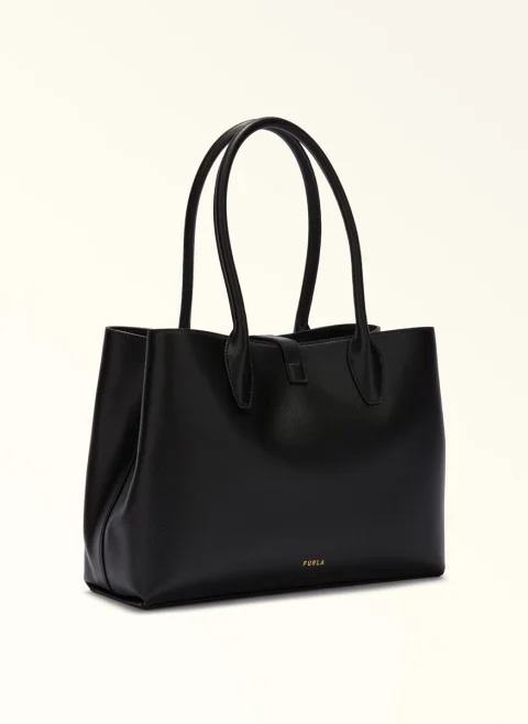 Кожена чанта 'Tote' Furla Goccia Nero — снимка 4