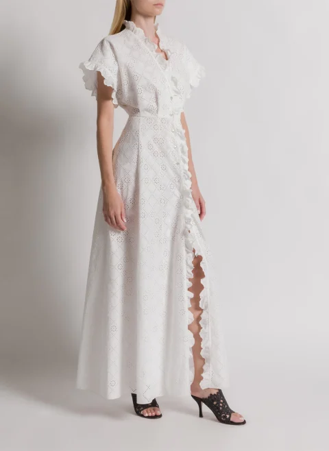 Дълга рокля с бродерия Alberta Ferretti