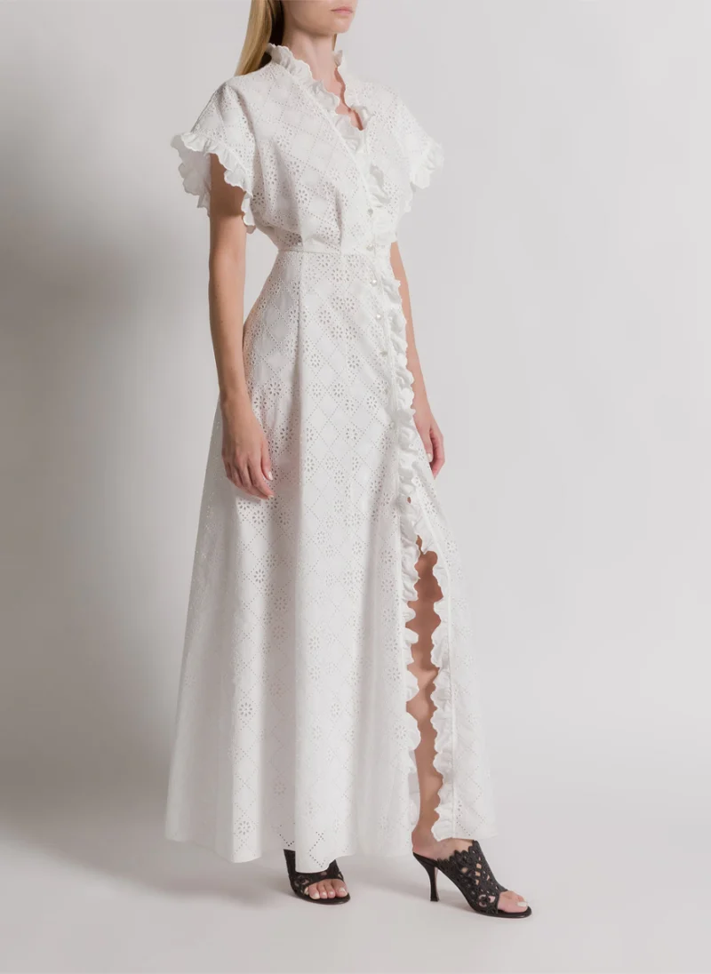 Дълга рокля с бродерия Alberta Ferretti