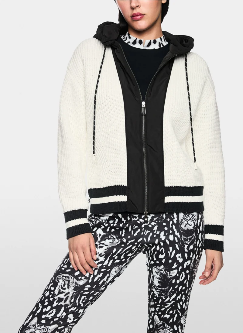 Жилетка с органичен памук и вълна Marc Cain Sports
