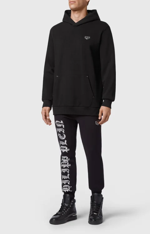 Черен суитшърт ICONIC PLEIN — снимка 2