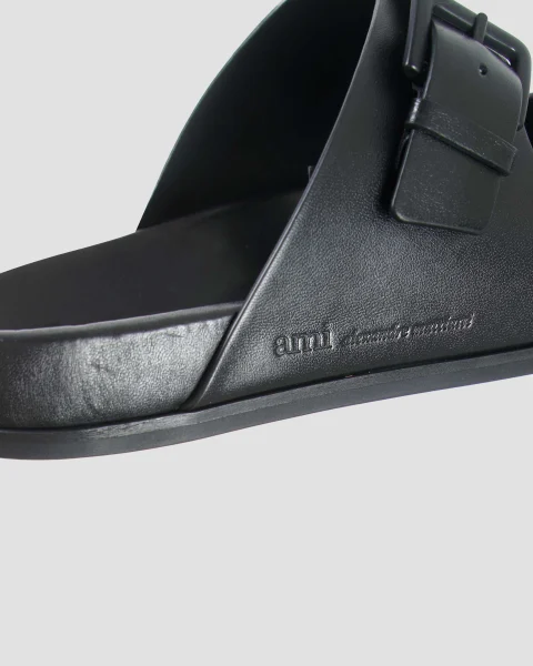 Black Nappa Sandals — снимка 2