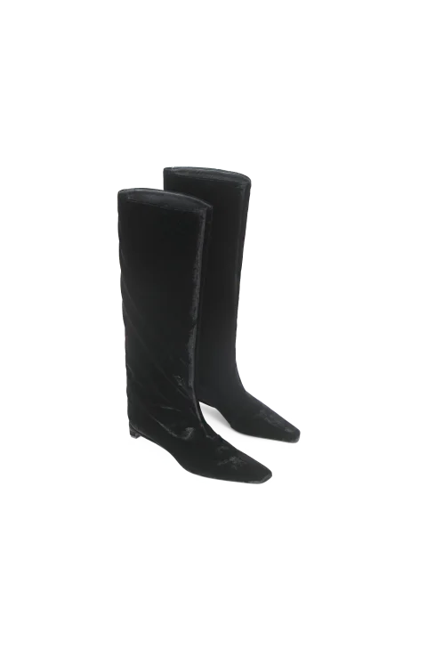 Naomi Kitten Heel Velvet Boots — снимка 2