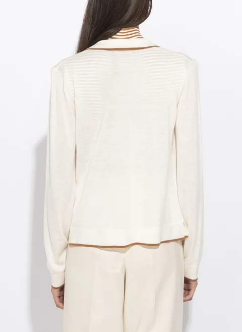 Жилетка с контрастни кантове 'Shirt-style' Max Mara Studio Msttarga — снимка 3