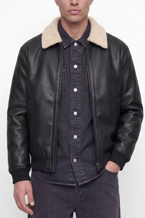 Яке Jprbluluke Bomber 12282444 C-N10 black — снимка 2
