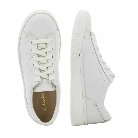 Дамски Сникърс CLARKS – 26167544 CraftCup Walk White Leather — снимка 5