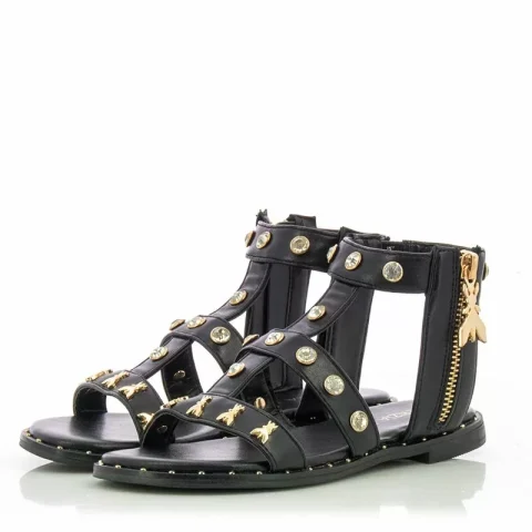 Сандали Момичета PATRIZIA PEPE – PPJ241.01 NERO/PLATINO — снимка 3