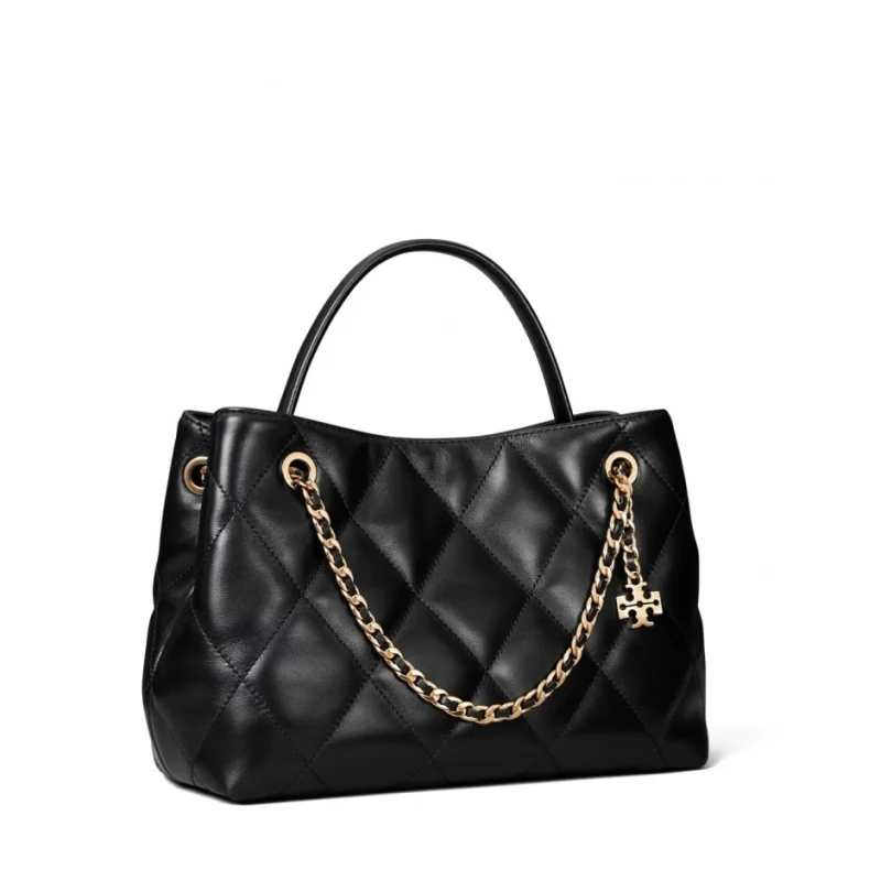 Дамска черна чанта SMALL FLEMING CARRYALL TORY BURCH — снимка 8