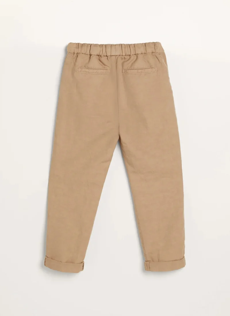 Панталон с лен Brunello Cucinelli Kids 8-10 — снимка 2