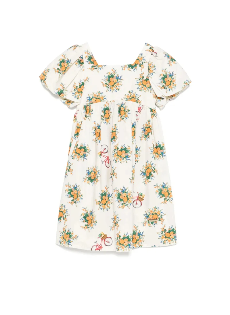 Рокля с принт Moschino Kids — снимка 3