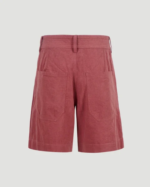 Cotton Shorts in Burnt Henna — снимка 3