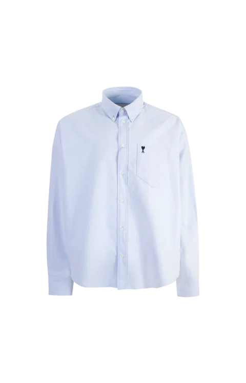 Blue Cotton Ami de Coeur Oxford Shirt
