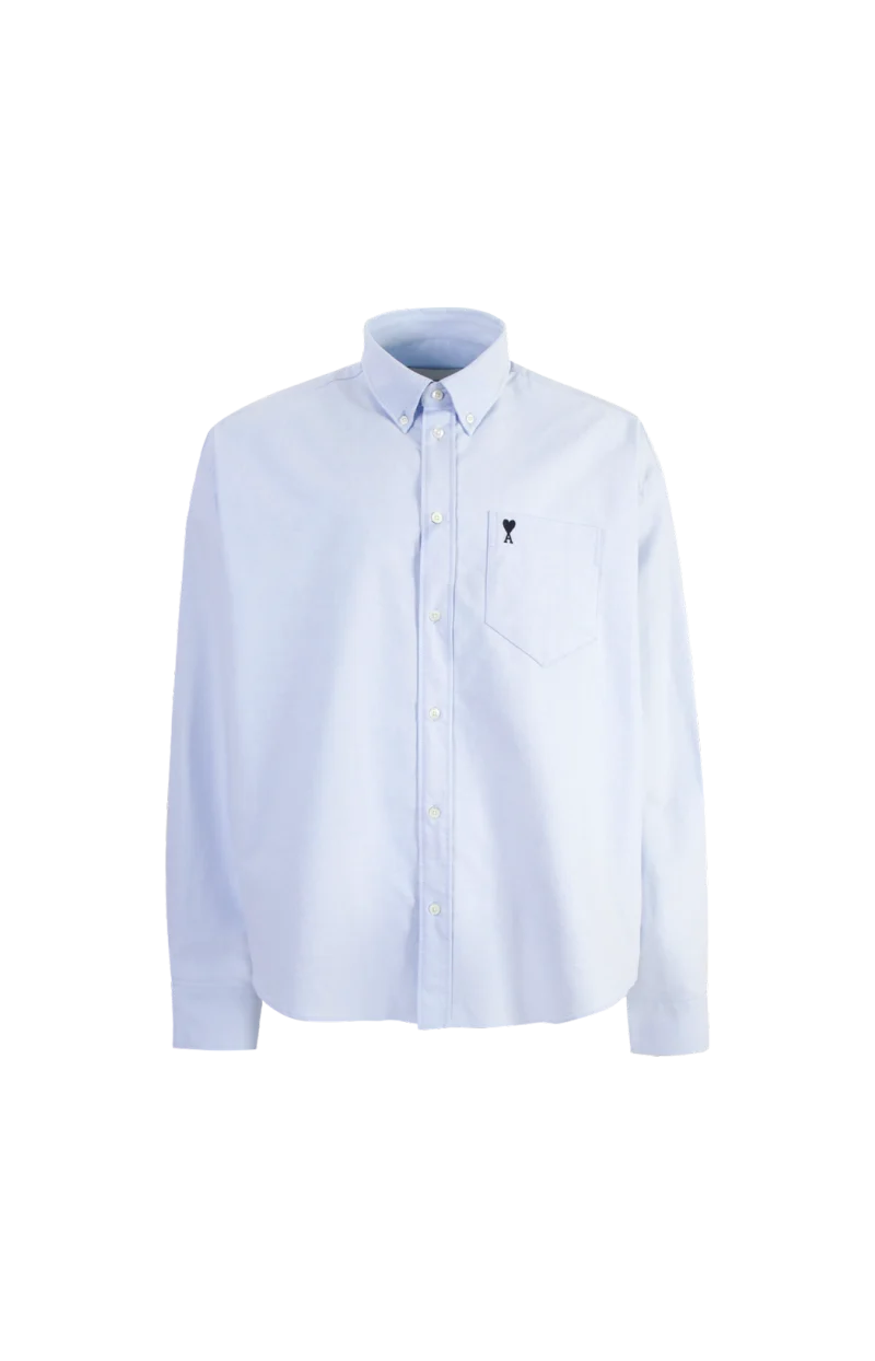 Blue Cotton Ami de Coeur Oxford Shirt