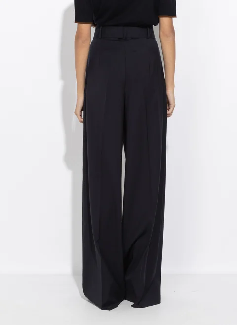 Панталон с басти от фина вълна Max Mara Studio Mstserio — снимка 3