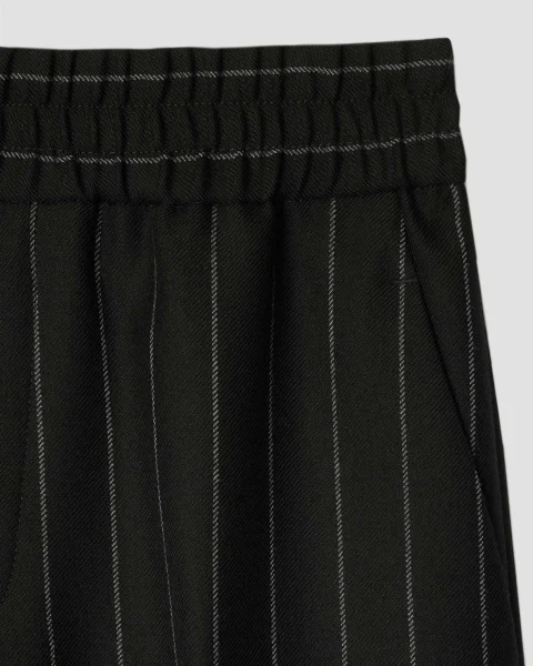Pinstriped Wool Tailored Trousers — снимка 2