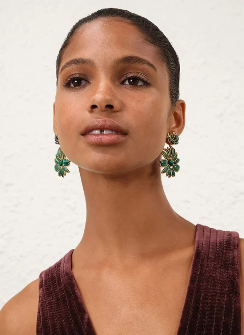 Обеци с флорален дизайн 'Botanica Dangles' Zimmermann — снимка 5