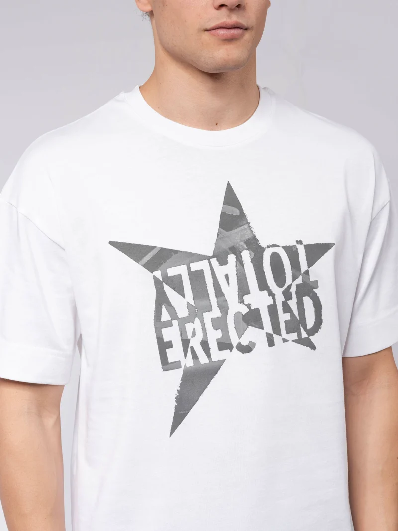 Бяла овърсайз тениска GREY STAR M — снимка 6