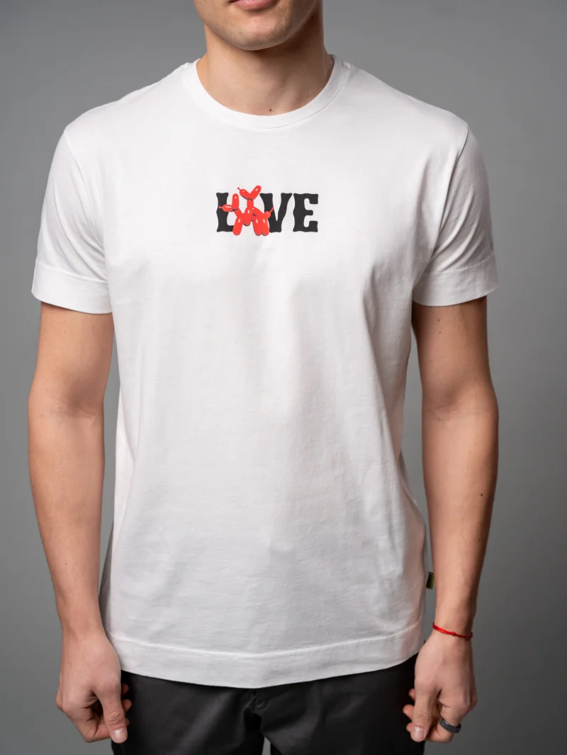 Бяла тениска Guilty Love M — снимка 4