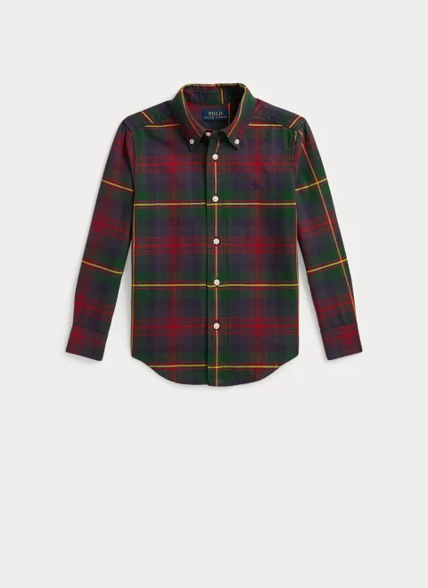 Риза с кариран принт Ralph Lauren Kids 2-7 — снимка 4