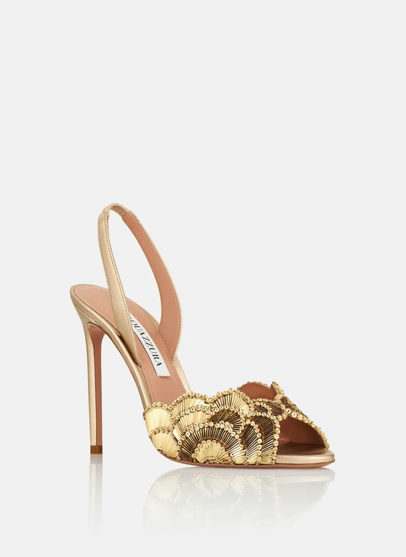 Сандали с пайети 'Ce Soir' Aquazzura — снимка 2