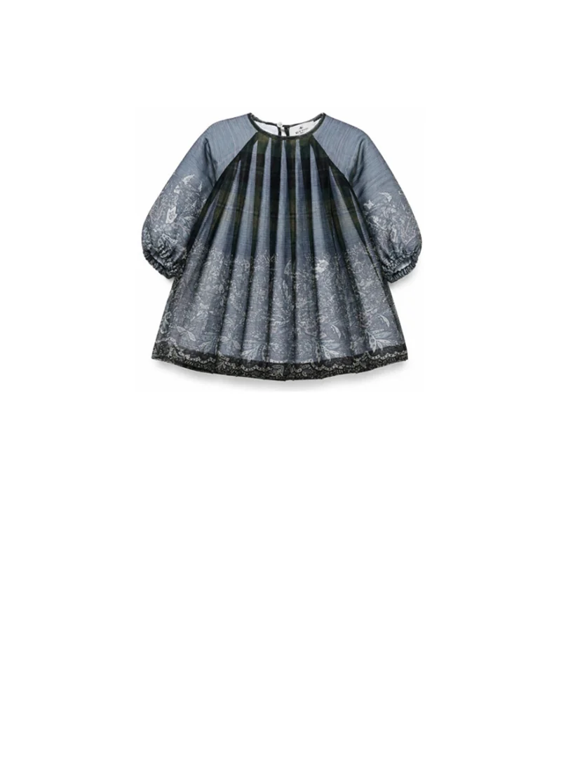 Плисирана рокля с принт Etro Kids