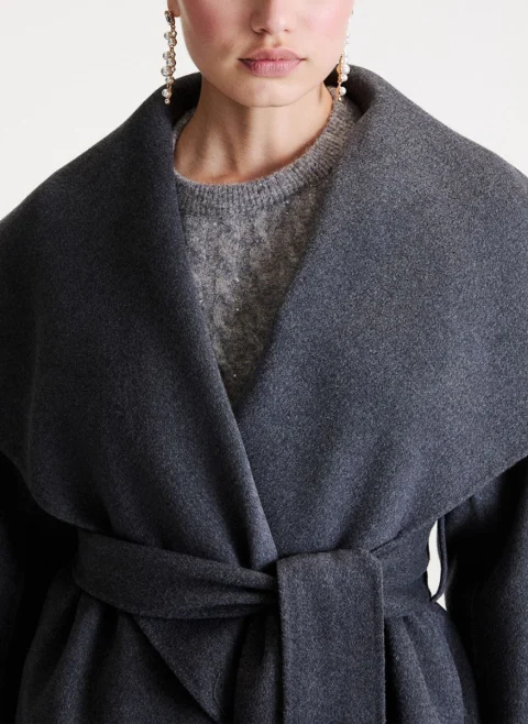 Късо палто от вълна 'Robe-style' Marella Mllpulcinorobe-style — снимка 8