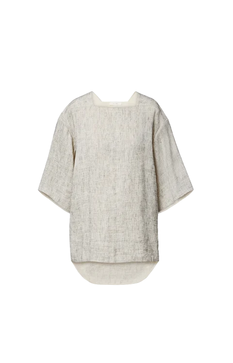 Hamza Linen and Silk Top